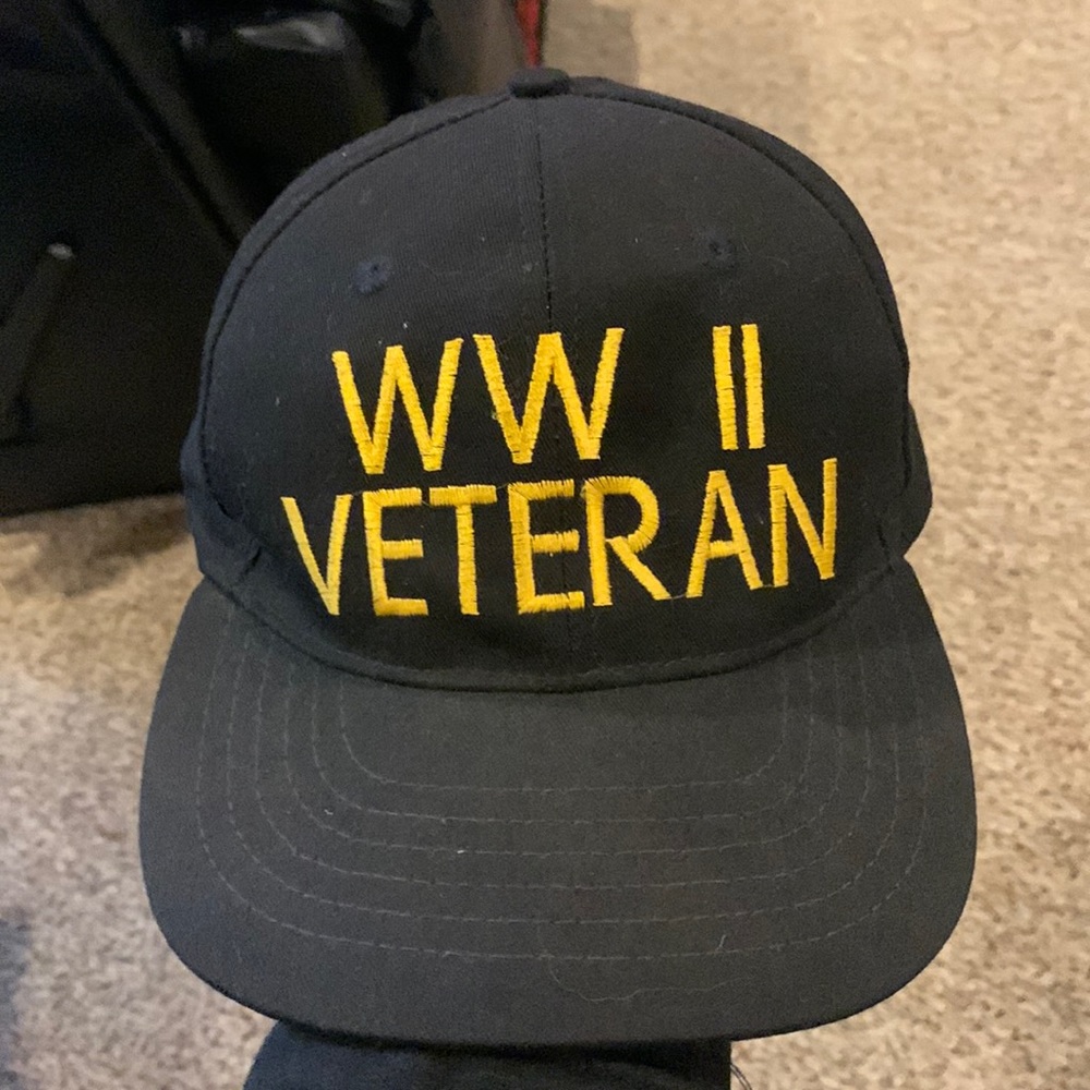 Vintage WW2 black adjustable hat
